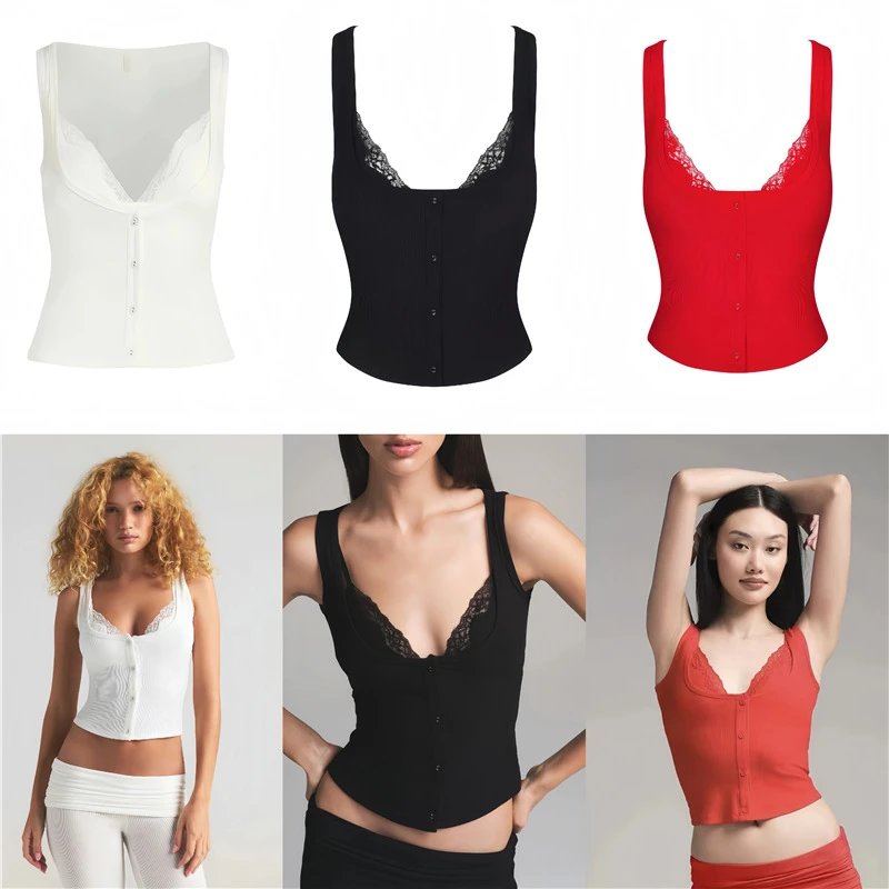 Lace Trim Corset Camisole [3 s