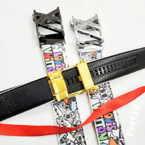 Louis Vuitton Monogram Reversible Belt Black / Gold Silver - 2