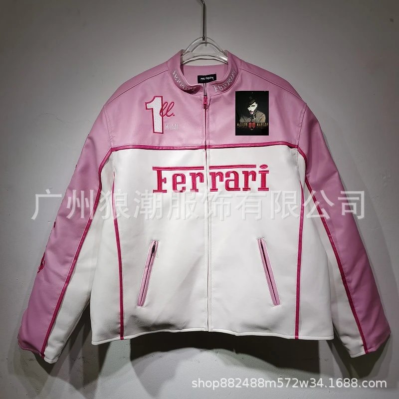 2024欧美外贸棒球服多伦多猛龙队刺绣pu皮袖拼接加棉男女夹克外套WhatsApp86 13400682077httpstmewer3697 3