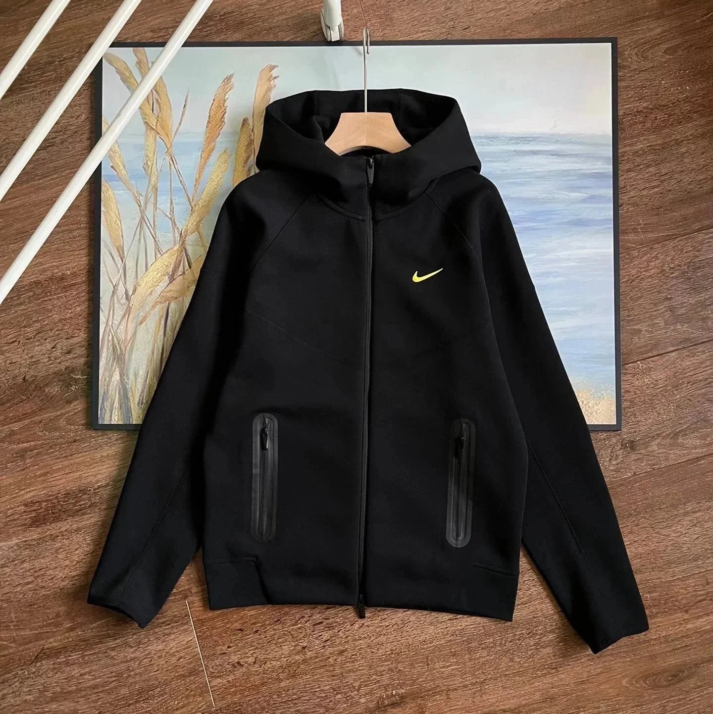 Black Zipper Hoodie