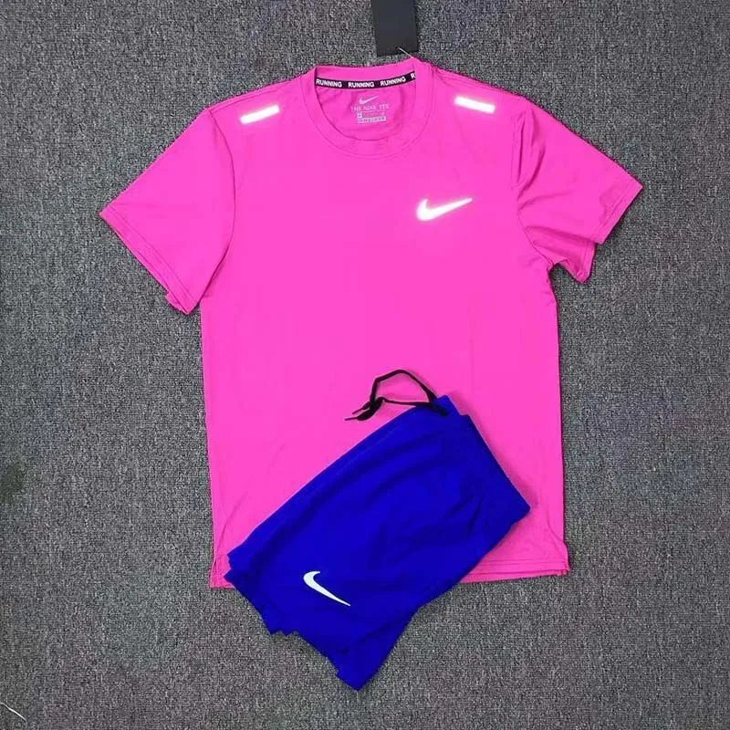 Rose red (paired with blue pants)