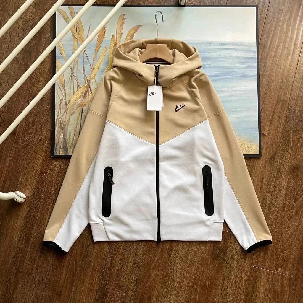 Khaki Zipper Hoodie