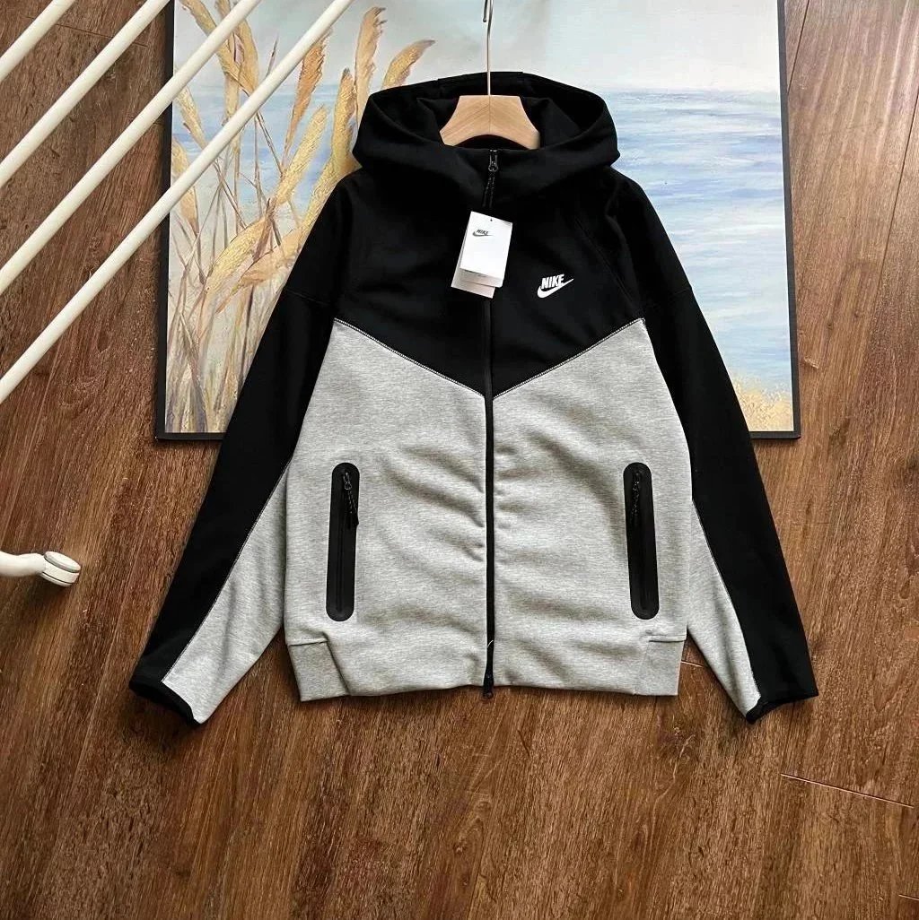 Black and Gray Zipper Hoodie