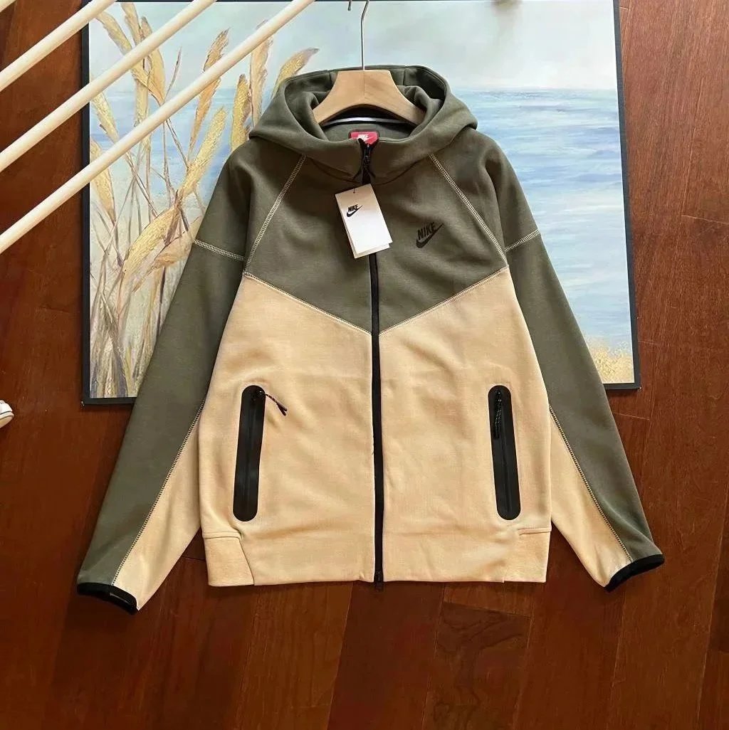 Khaki Zipper Hoodie 2