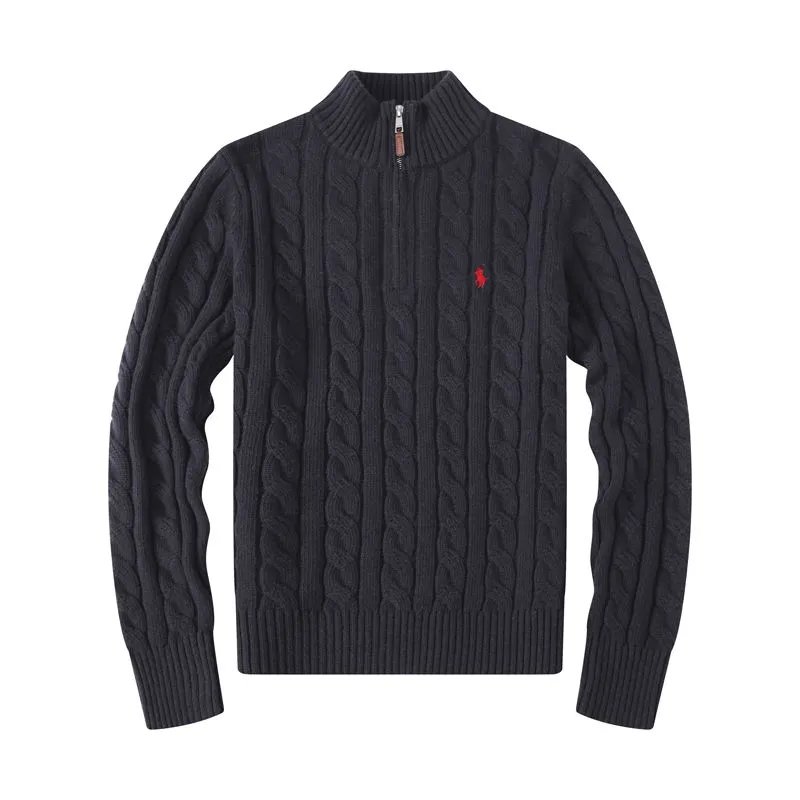 Bl half zipper knitted sweater