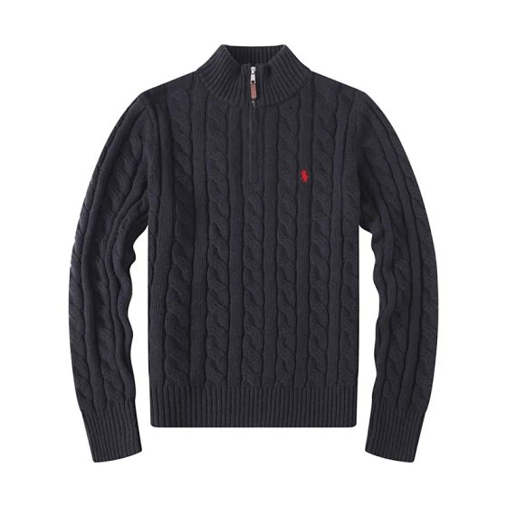 Bl half zipper knitted sweater