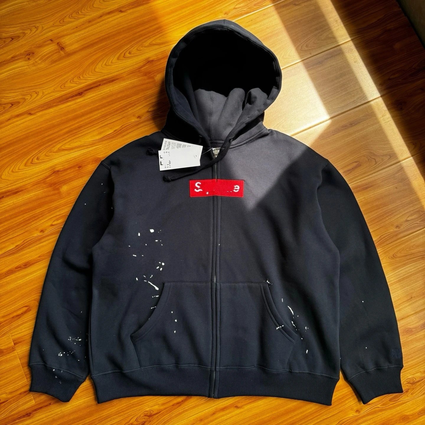 Supreme MM6 Maison Margiela Box Logo Jacket Paint Splatter Black