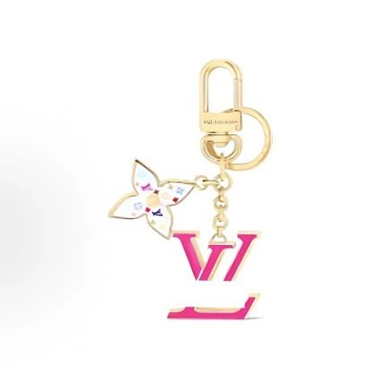 Black and White Alloy Keychain Bag Charm photo 2