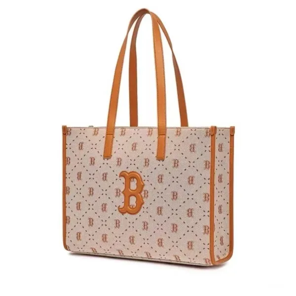 Los Angeles Dodgers Monogram Tote Bag Navy and White - 9