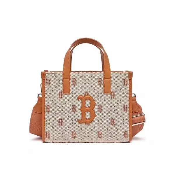 Los Angeles Dodgers Monogram Tote Bag Navy and White - 11