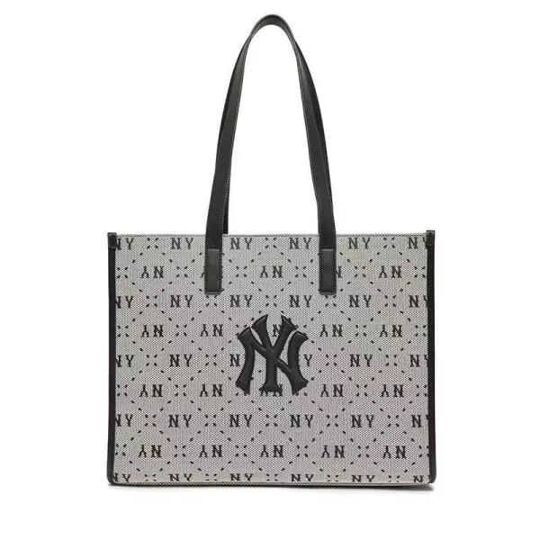 Los Angeles Dodgers Monogram Tote Bag Navy and White - 8