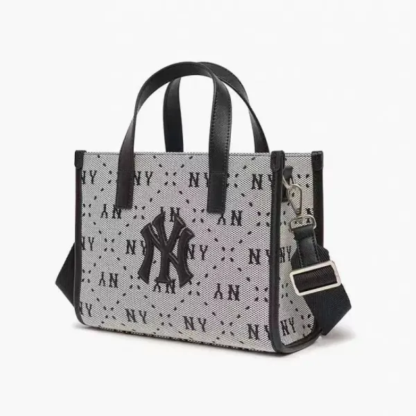 Los Angeles Dodgers Monogram Tote Bag Navy and White - 10