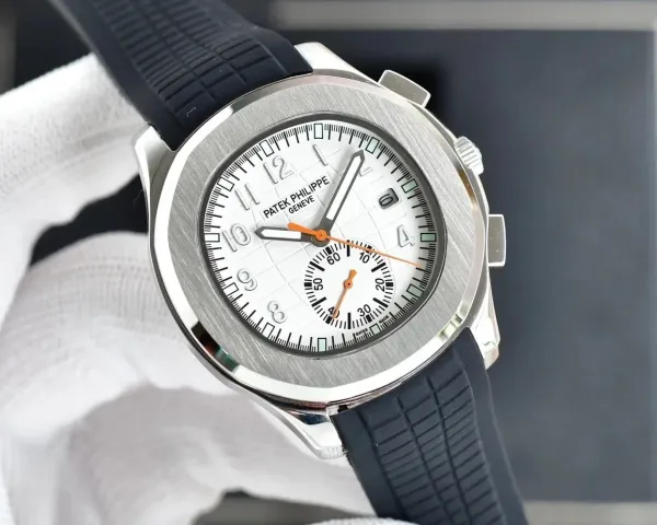 Patek Philippe Aquanaut Chronograph Orange Rubber Strap Mechanical Watch Watches - 2