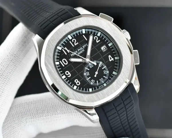 Patek Philippe Aquanaut Chronograph Orange Rubber Strap Mechanical Watch Watches - 3