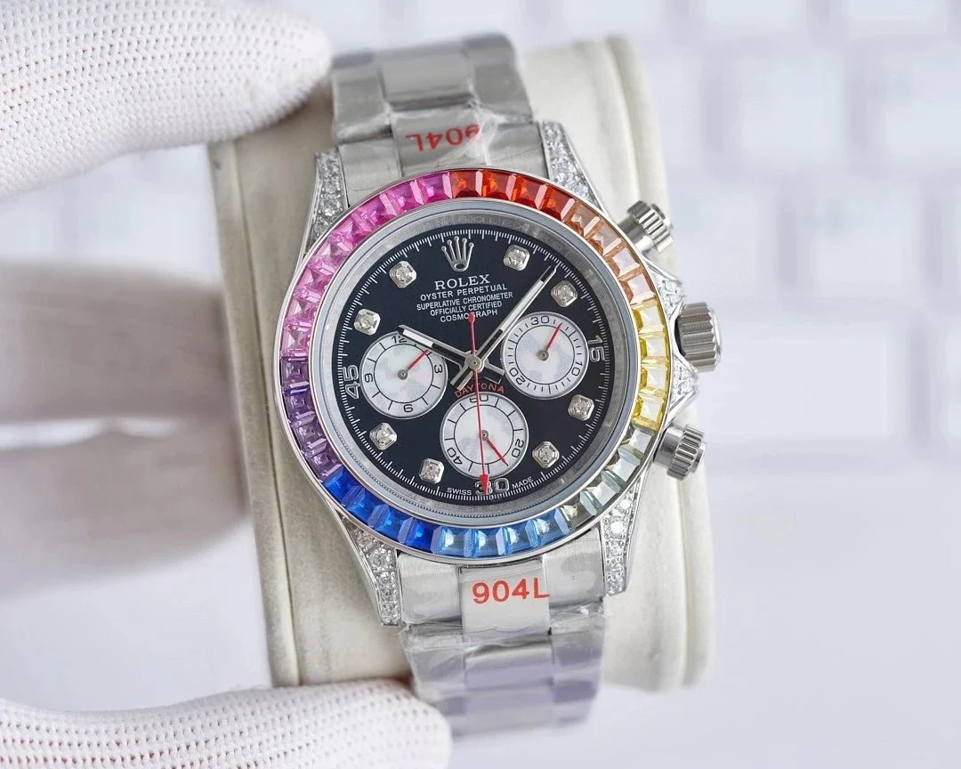 Steel Strap Silver · Square Diamond Markers