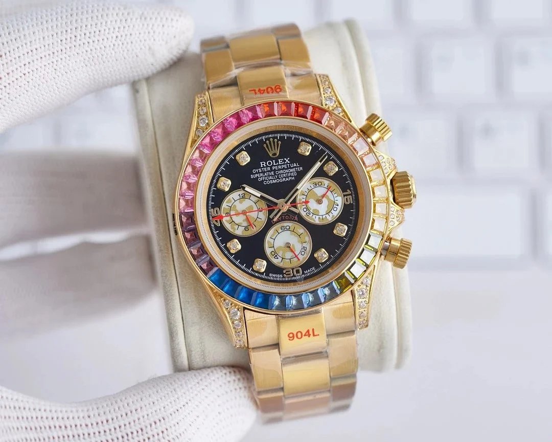 Steel Strap Gold · Square Diamond Markers