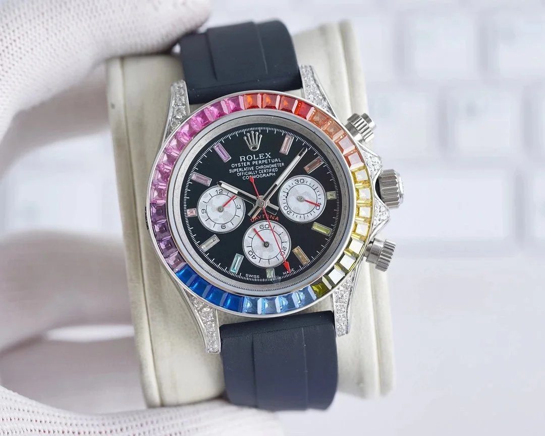 Silicone Strap Silver · Bar Diamond Markers