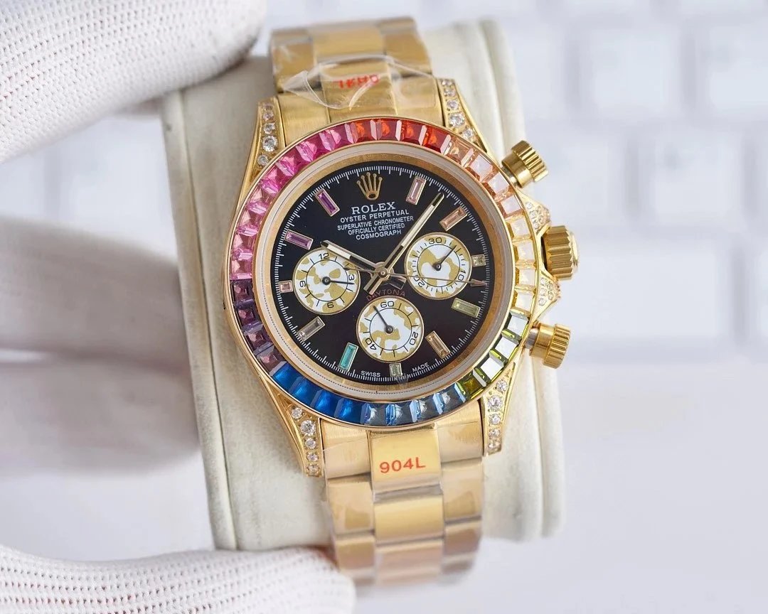 Steel Strap Gold · Bar Diamond Markers (Interchangeable with silicone strap, leave note for price adjustment)