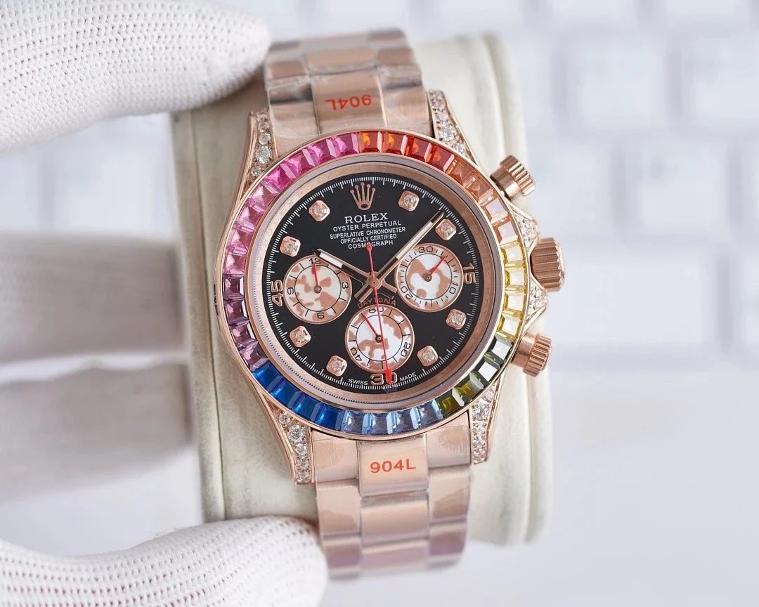 Steel Strap Rose Gold · Square Diamond Markers