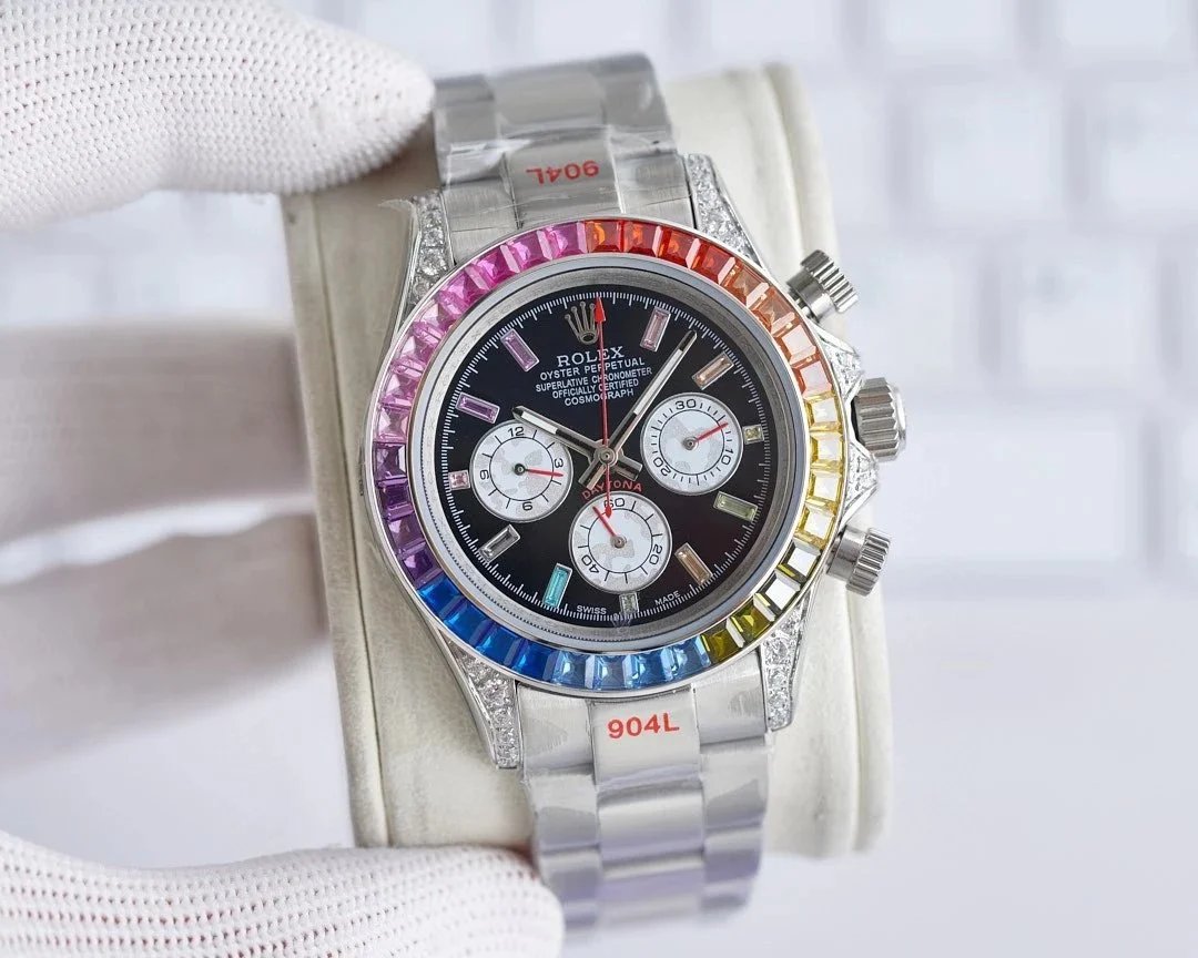 Steel Strap Silver · Bar Diamond Markers