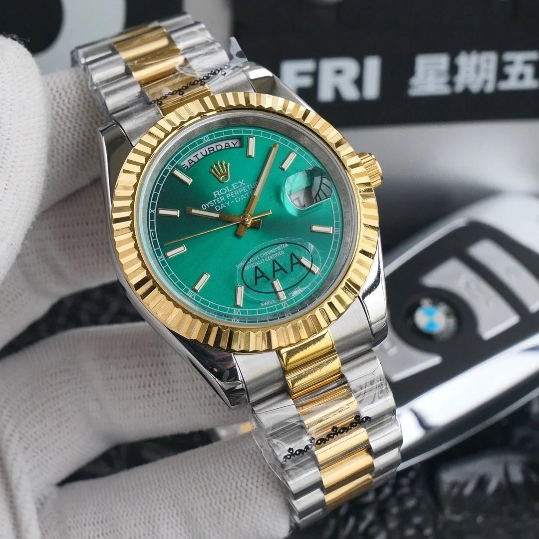 Two-Tone Gold · Green Dial