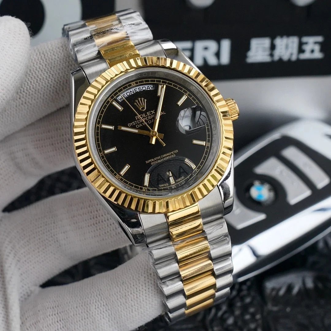 Two-Tone Gold · Black Dial