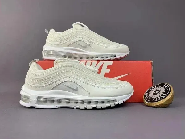 Nike Air Max 97 'Neon' Beige Olive Running Shoes - 15