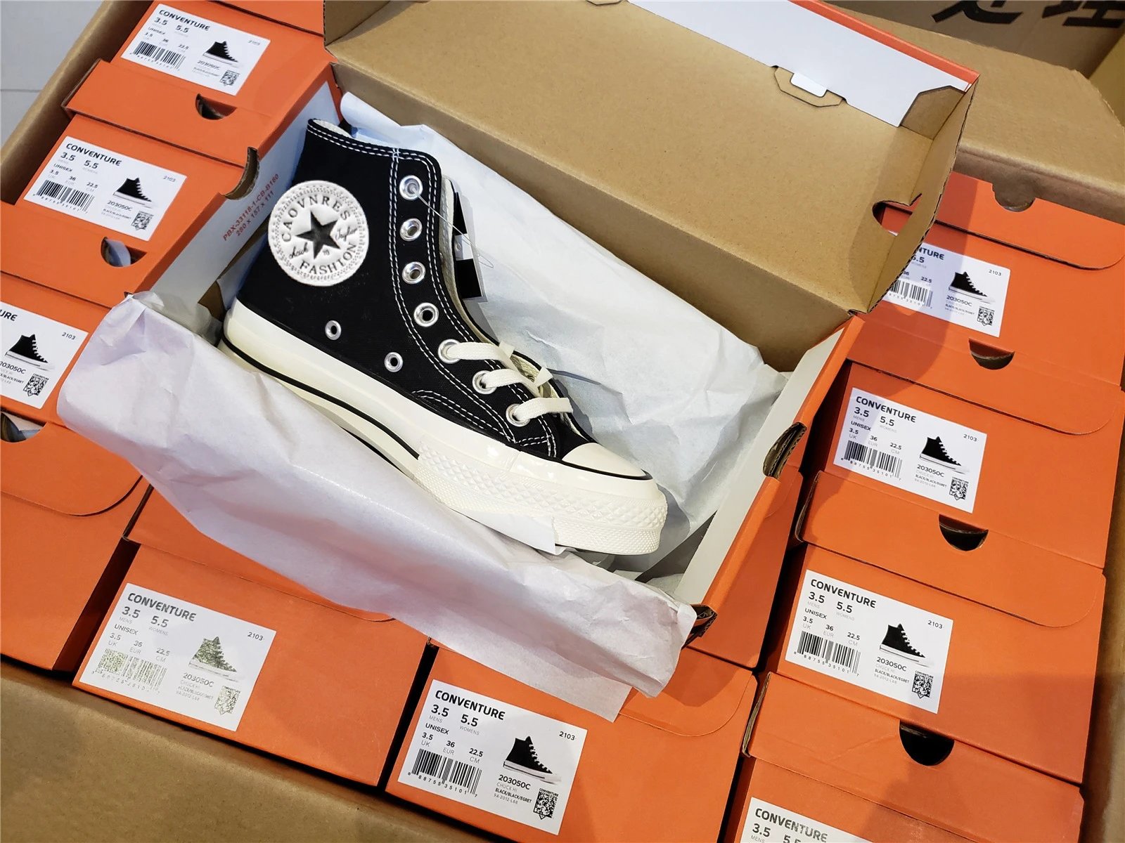 Converse Chuck 70 High Navy Canvas Sneakers - 20