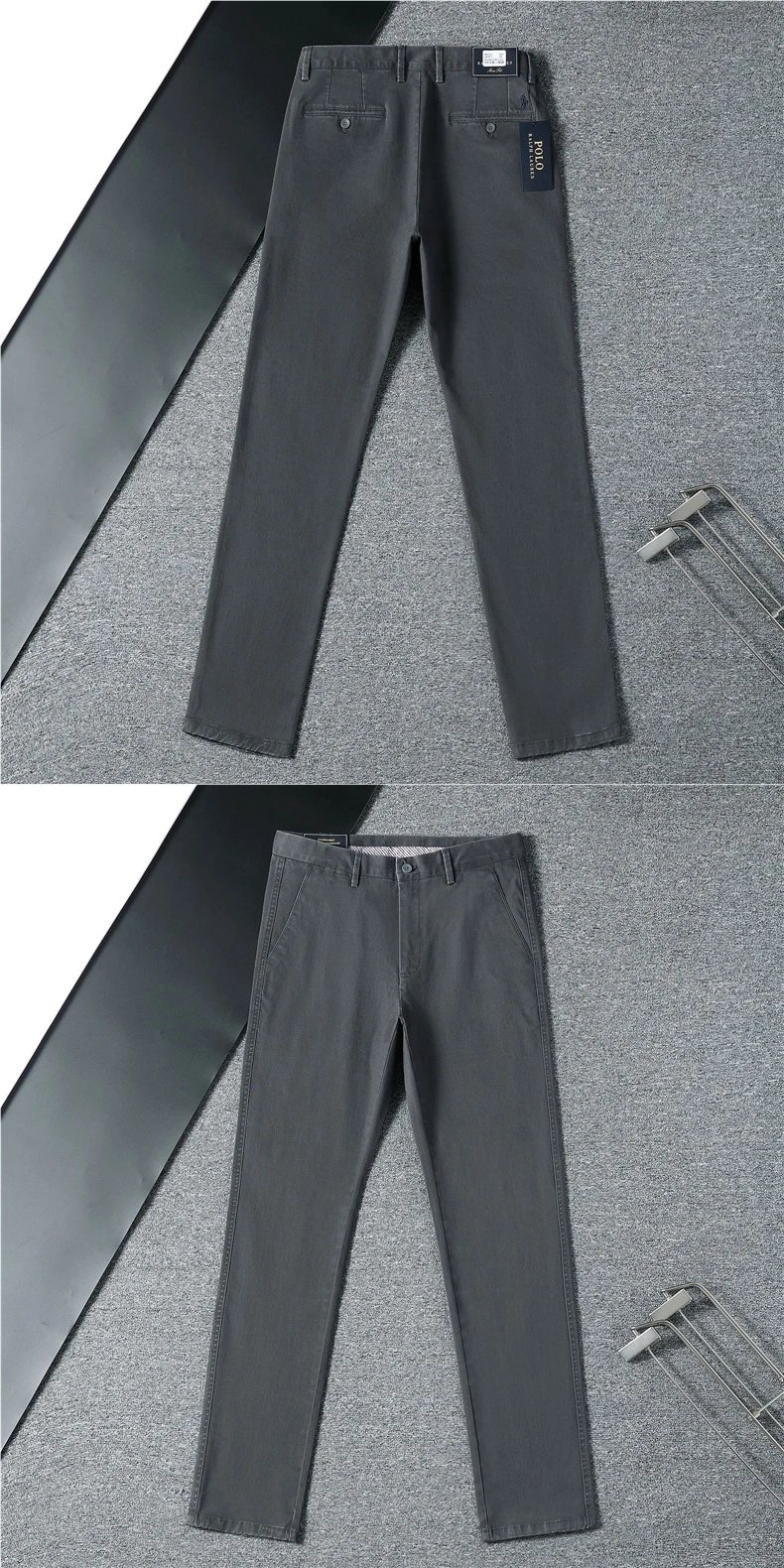 Design Slim Fit Black Dress Pants - 13