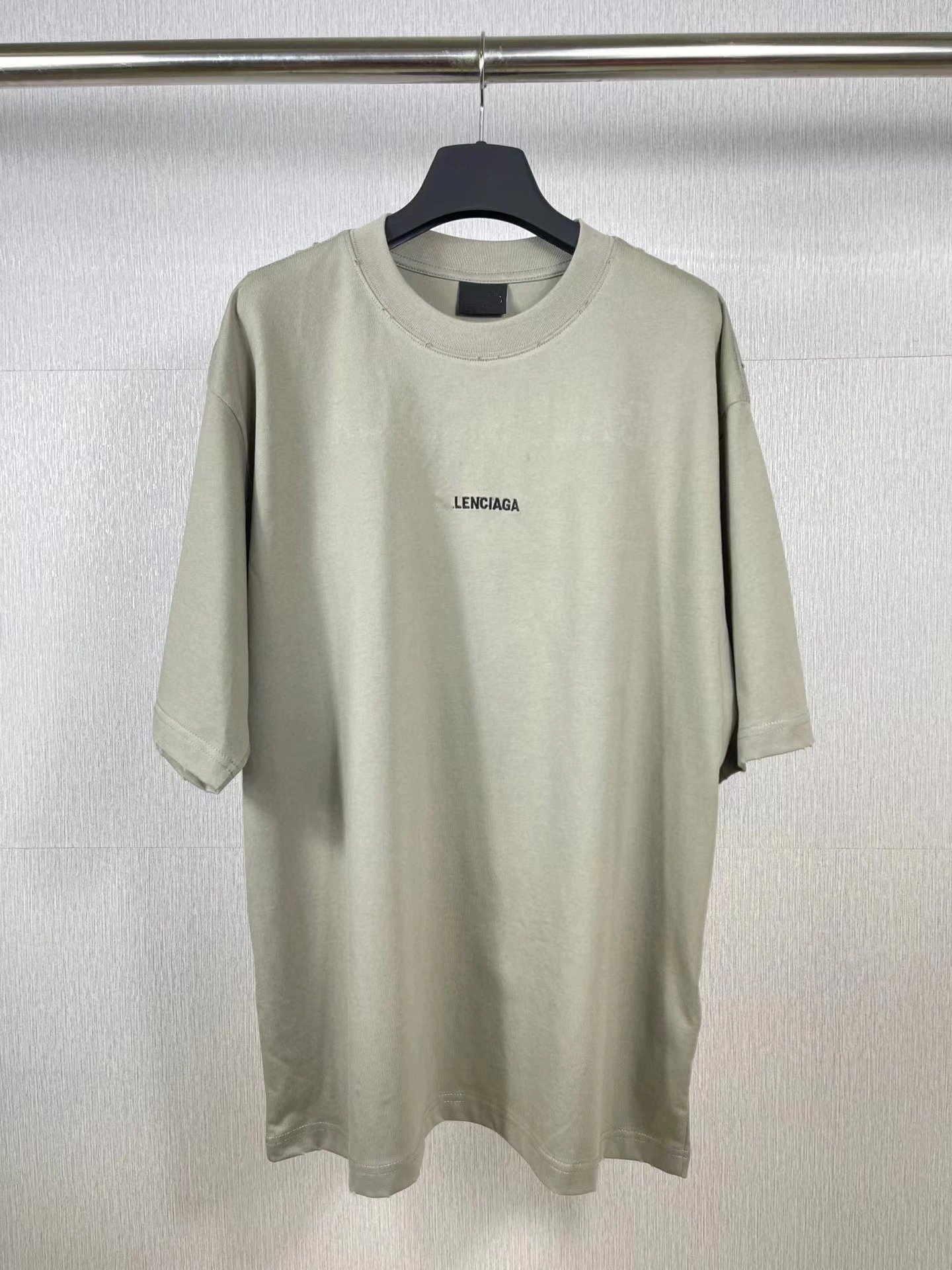 Design Lenciaga Logo Print Oversized T-Shirt White Tops.t Shirts - 9