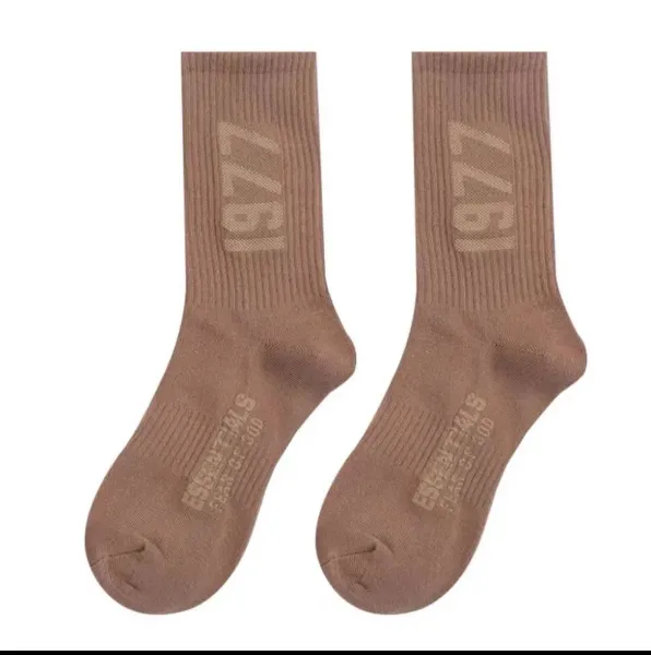 Fear of God Essentials 1977 Logo Socks Beige Socks - 1