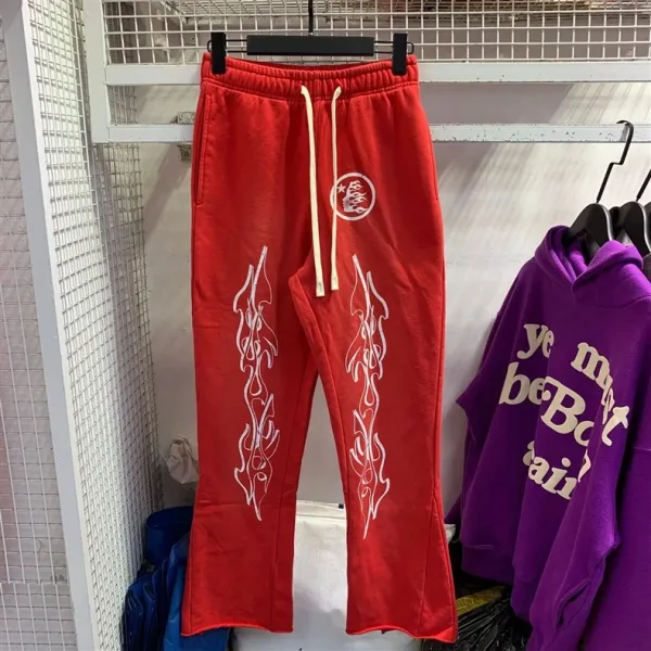 Hellstar Logo Print Sweatpants Blue - 5