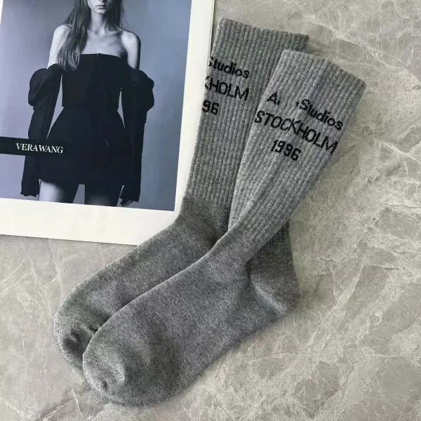 Design Holm Studios '96 Ribbed Crew Socks White Socks - 10