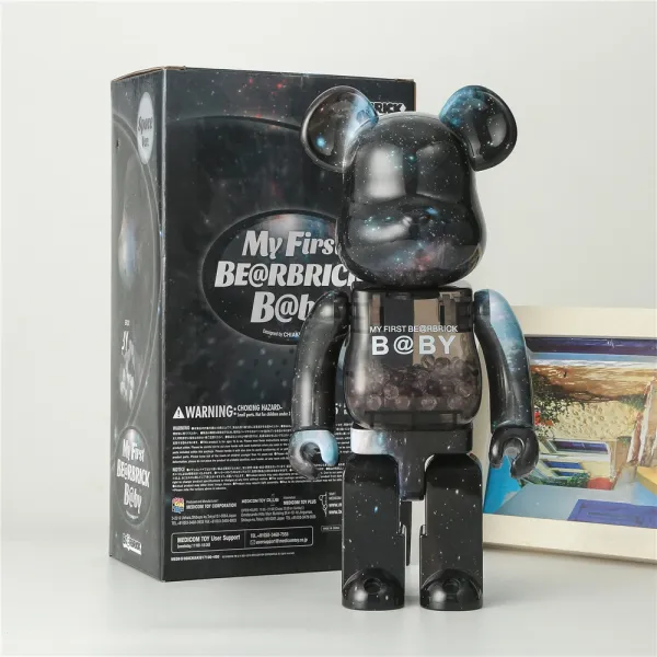 Medicom Toy BE@RBRICK My First Space Ver. Galaxy Black Collectible Figure Accessories - 1