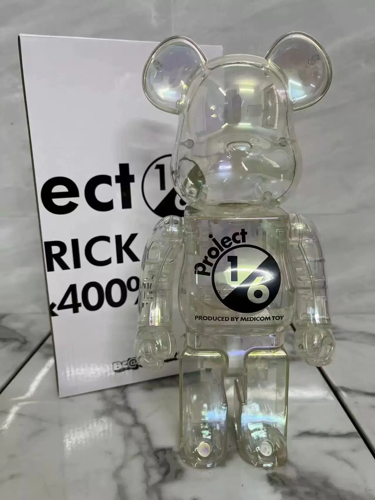 Medicom Toy x Project 16 Bearbrick 400% Transparent Collectible Figure Accessories