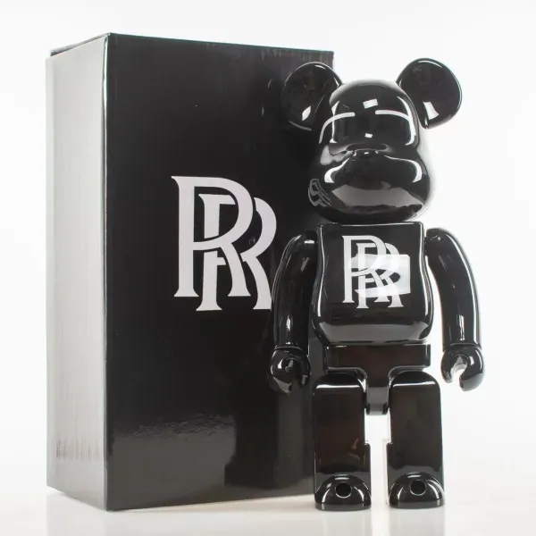 Medicom Toy x Rassvet Bearbrick 1000% Black Glossy Collectible Figure Accessories - 1