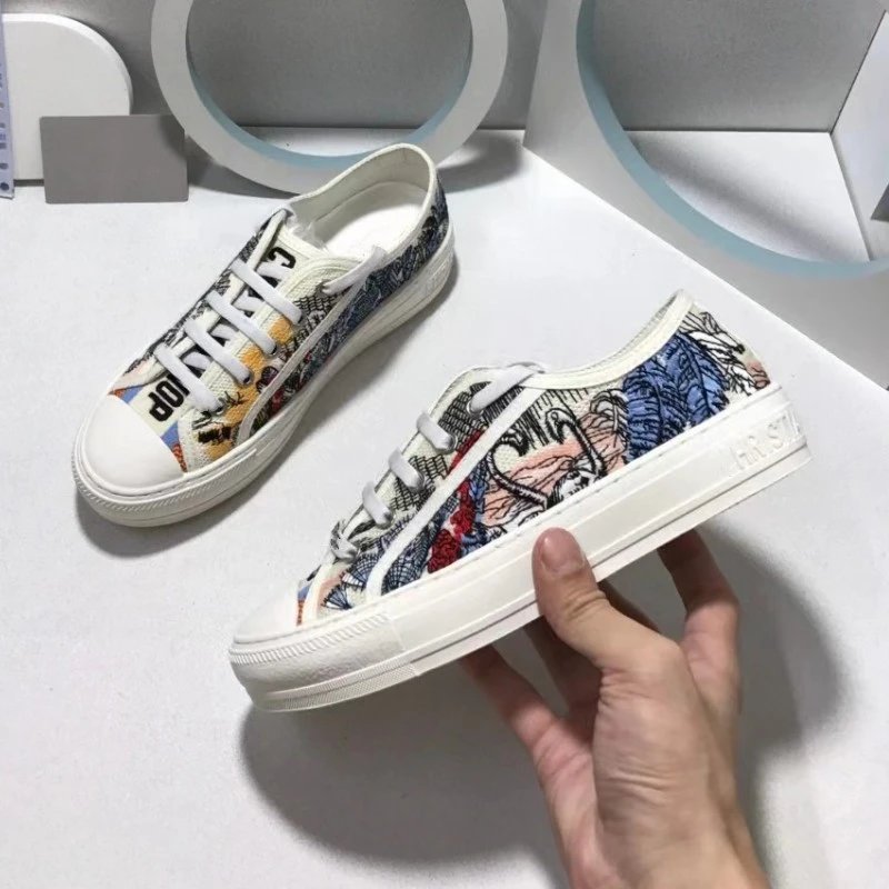 Dior B23 Tiger Print Canvas Sneakers - 17