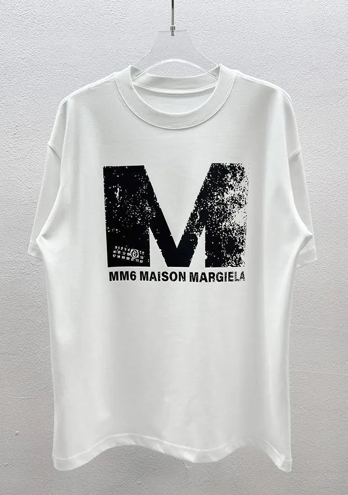 MM6 Maison Margiela Logo Print White T-Shirt