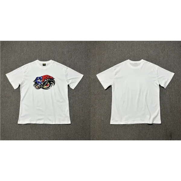 Design Graphic Print White T-Shirt Tops.t Shirts - 1