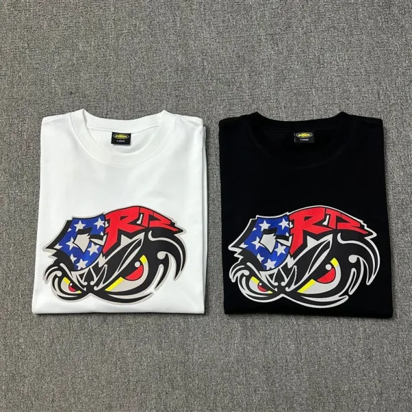 Design Graphic Flame Logo Black T-Shirt - 34