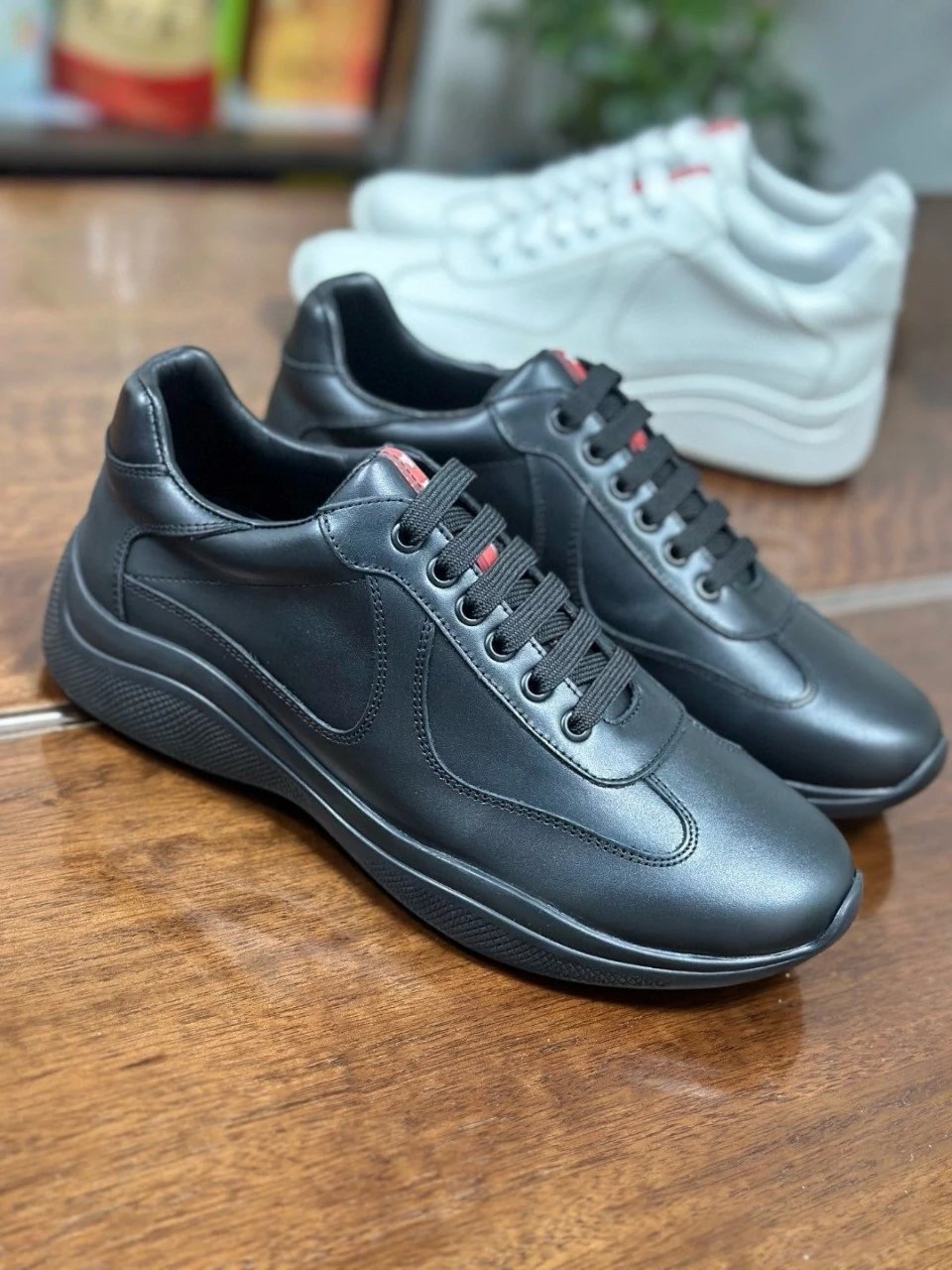 Prada Linea Rossa Runner White Gray Sneakers - 6