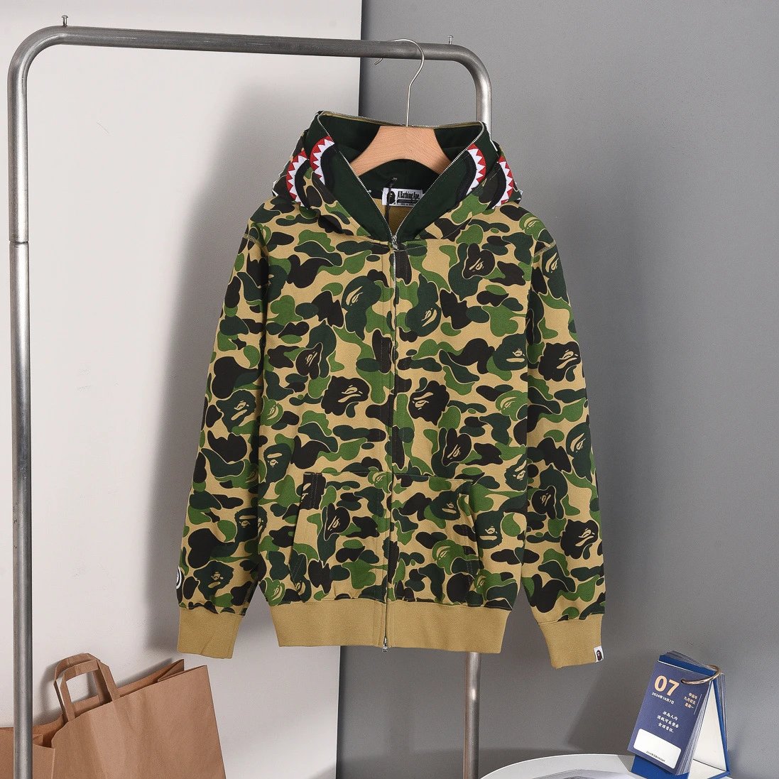 A Bathing Ape ABC Camo Shark Hoodie Multicolor - 13