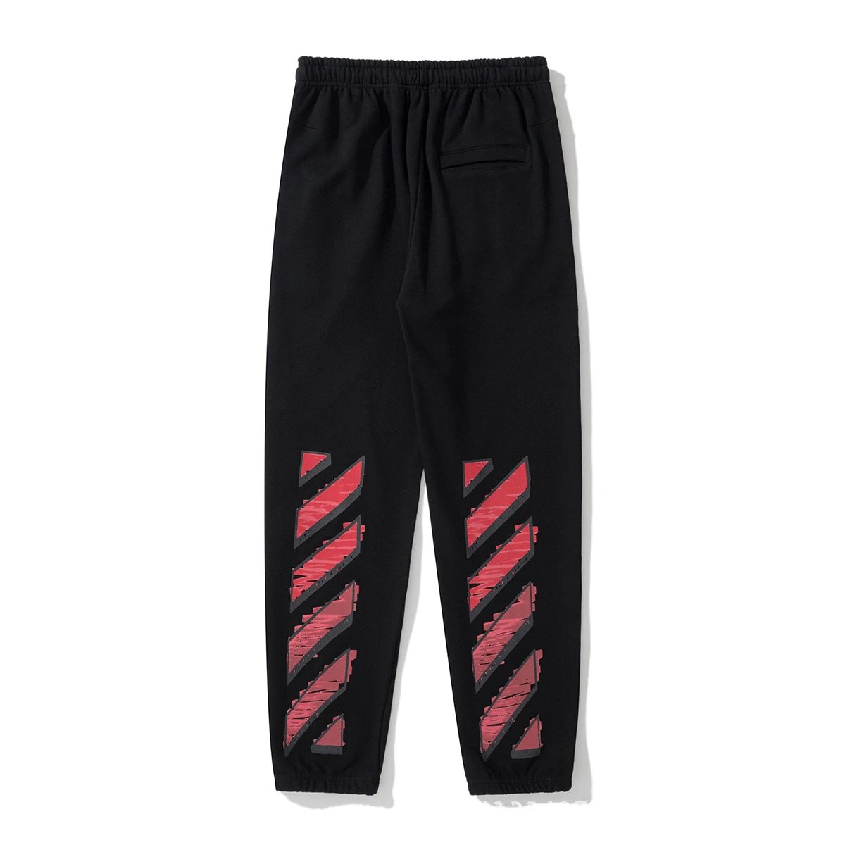Off-White Diagonal Print Zip-Up Hoodie Black - 80