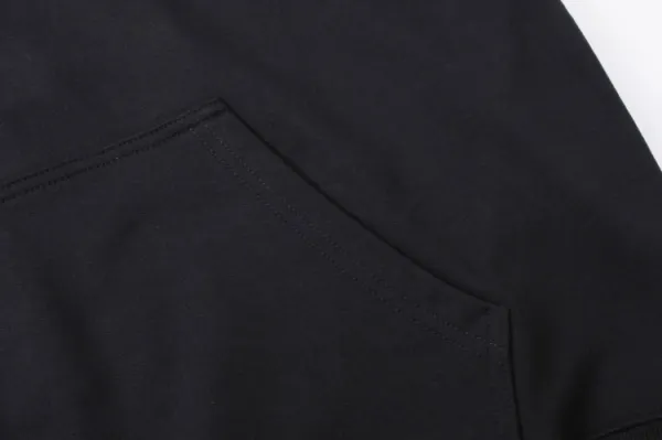 Balenciaga Logo Hoodie Black with White Stripe Sleeves - 7