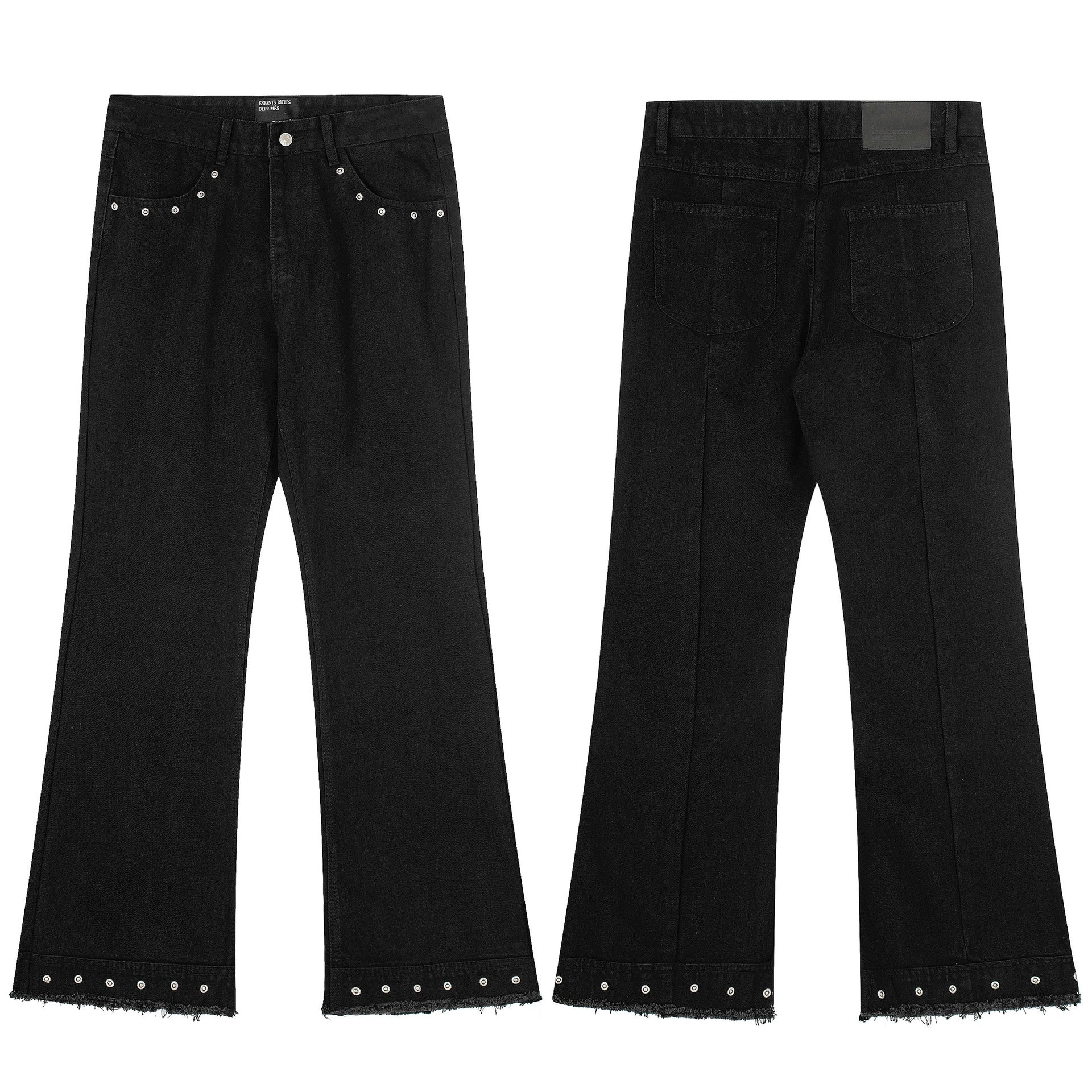 Enfants Riches Déprimés Studded Flare Jeans Black