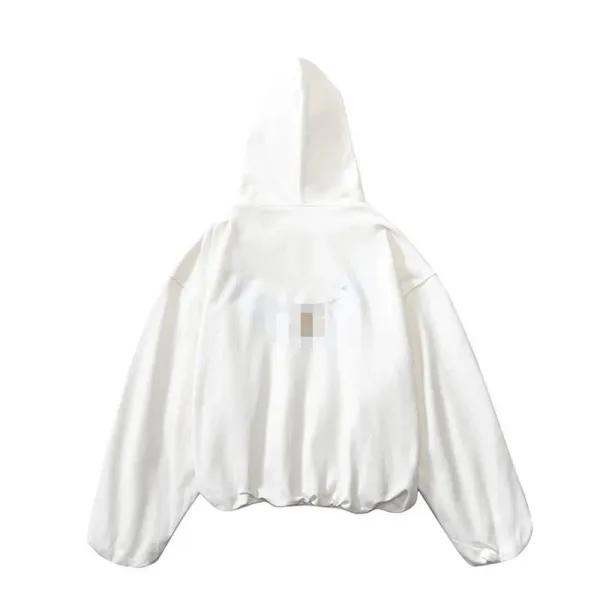 Design Cropped Hoodie White - 1