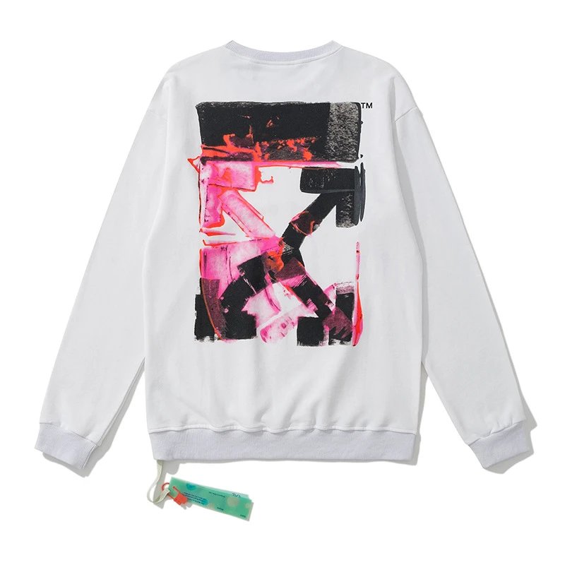 Off-White Diagonal Print Zip-Up Hoodie Black - 63