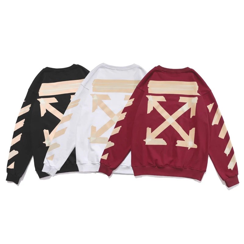 Off-White Diagonal Print Zip-Up Hoodie Black - 72