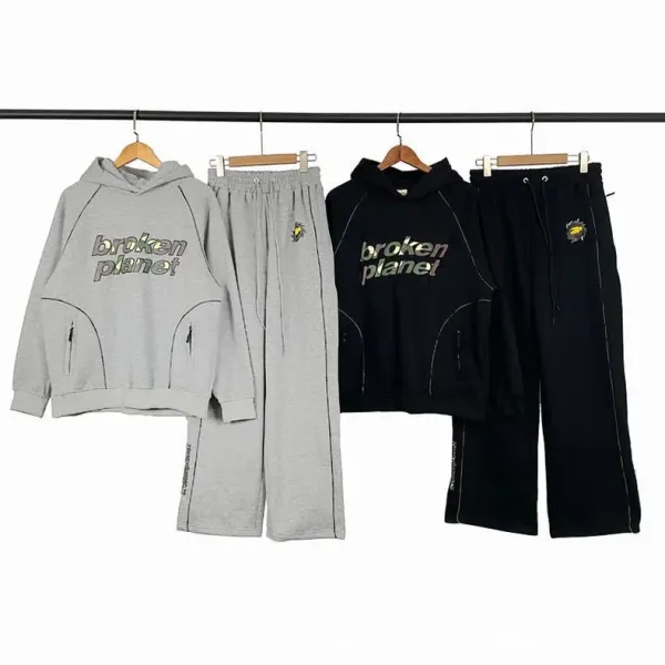 Broken Planet Logo Sweatpants Black - 25