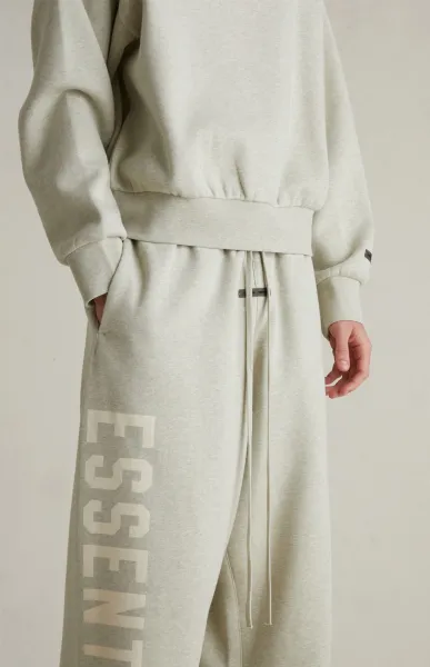 Fear of God Essentials Logo Sweatpants Light Gray - 3